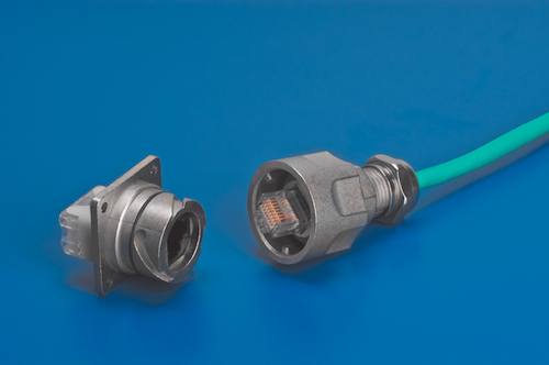 IP 67 Bayonet Style RJ45/Ethernet field wireable connector